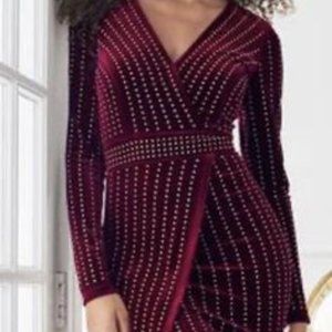 Embellished Velvet Dress by Venus Size Medium